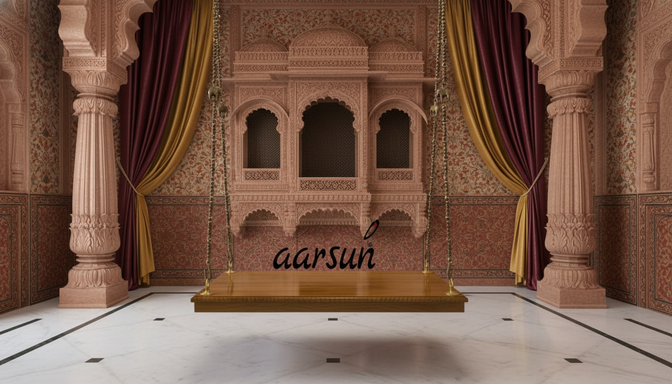 Maharani Inspired Elegant Wooden Jhoola